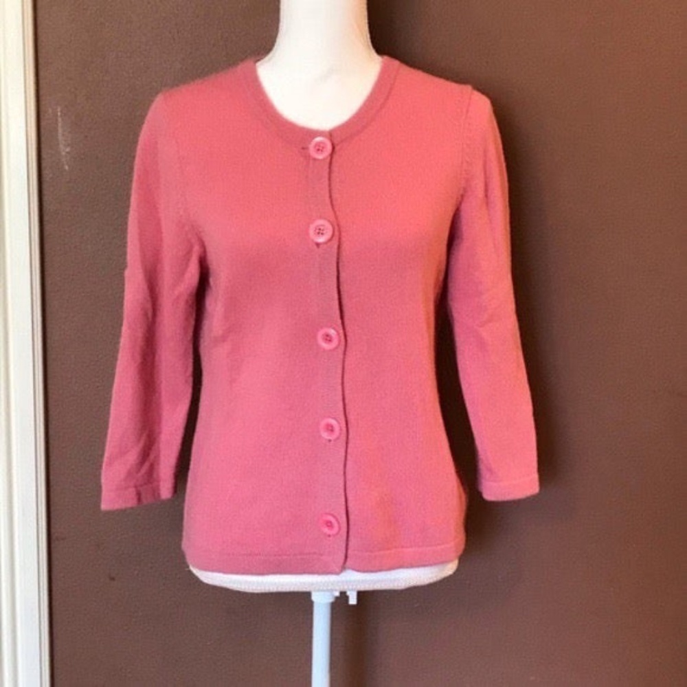 Geneva Cashmere Large Button Cardigan